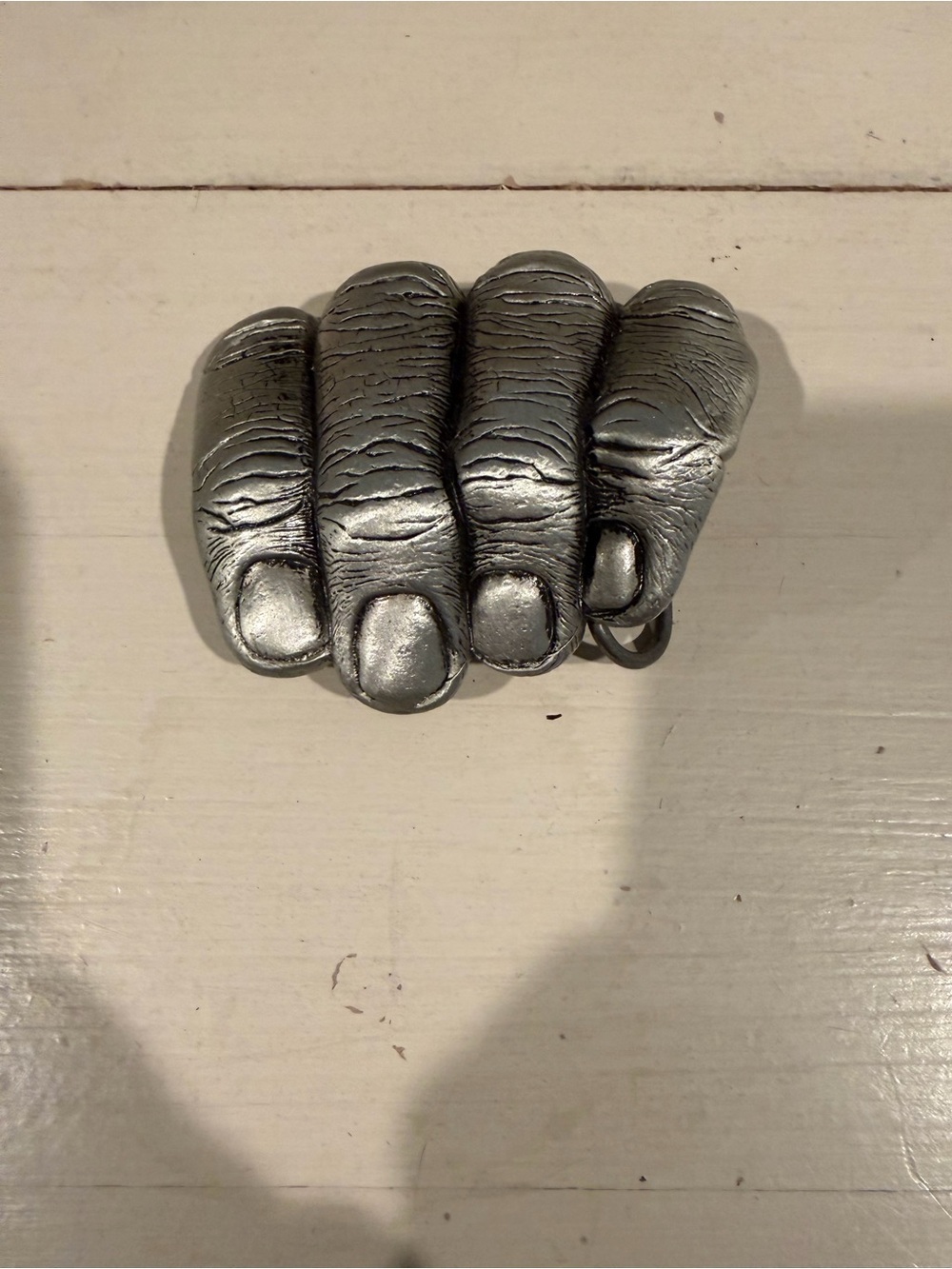 Silver tone Knuckle belt buckle Unisex Accessories